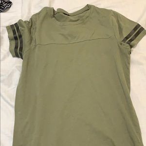 Green and black t shirt